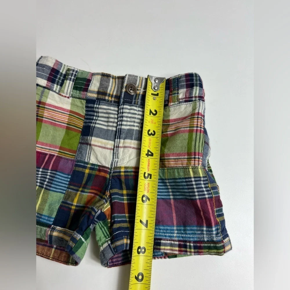 Ralph Lauren Baby Boys 6M Madras Plaid Shorts Multicolor Cotton Pull-On